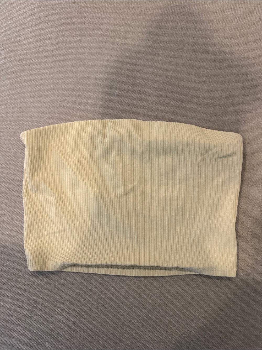 Madewell Cream Ribbed Mini Tube Skirt